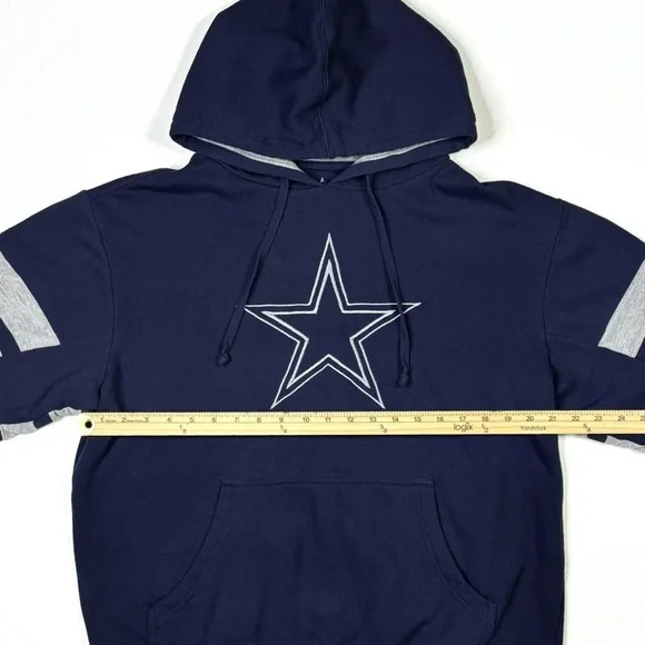 Dallas Cowboys Hoodie Men's Medium Authentic Navy NFL Football - Picture 7 of 9